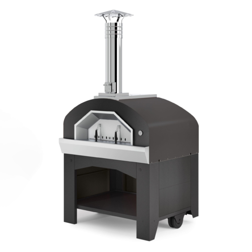 Fontana Prometeo Commercial Wood Fired Pizza Oven with Cart