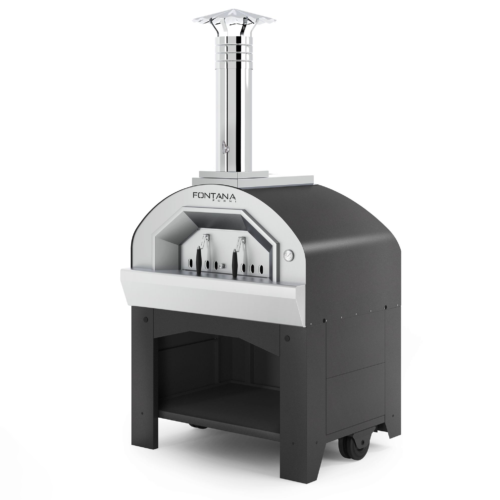 Fontana Vulcano Commercial Wood Fired Pizza Oven with Cart