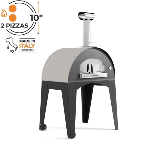 Fontana Lorenzo Pearl Wood Pizza Oven with Trolley Ex Display