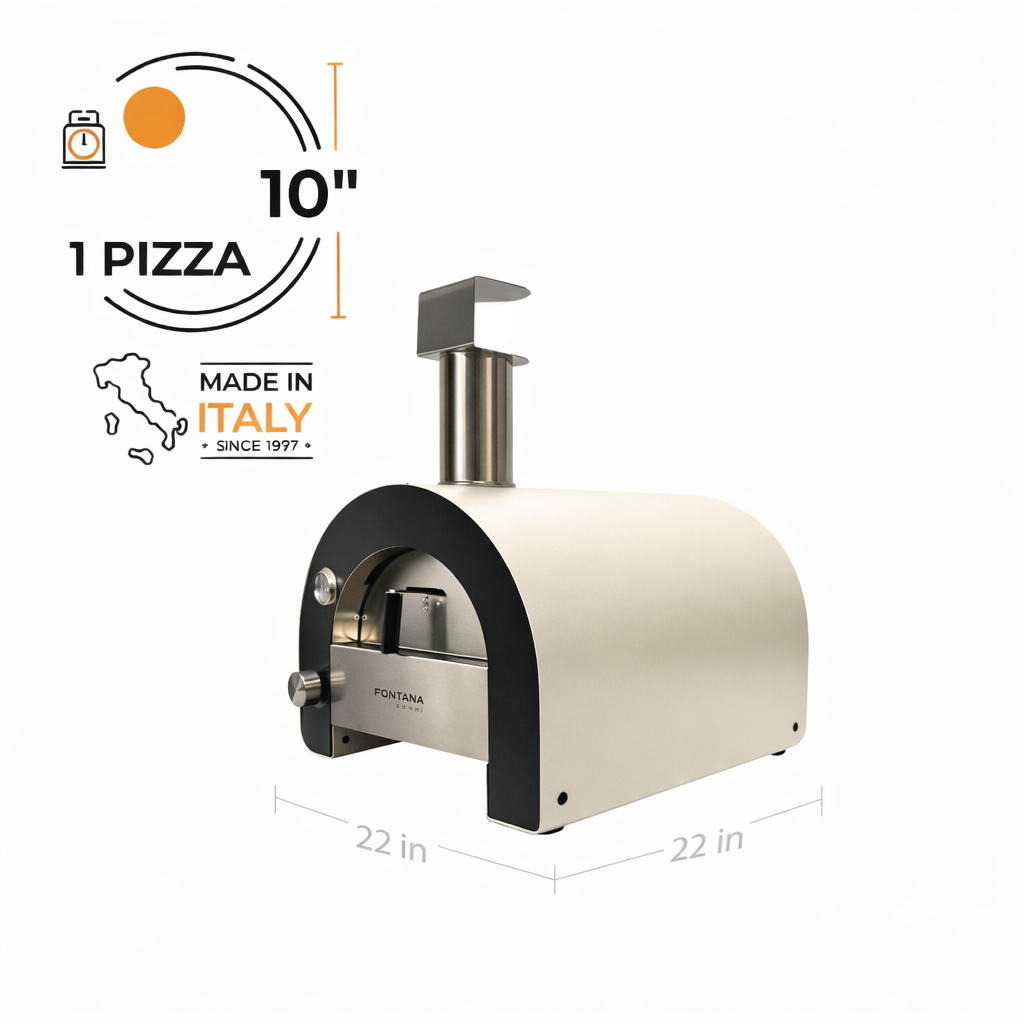 Fontana Maestro 40 Bone White Gas Countertop Pizza Oven