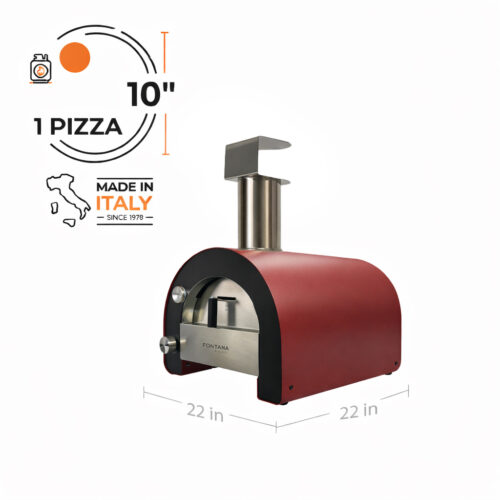Fontana Maestro 40 Ruby Red Gas Countertop Pizza Oven