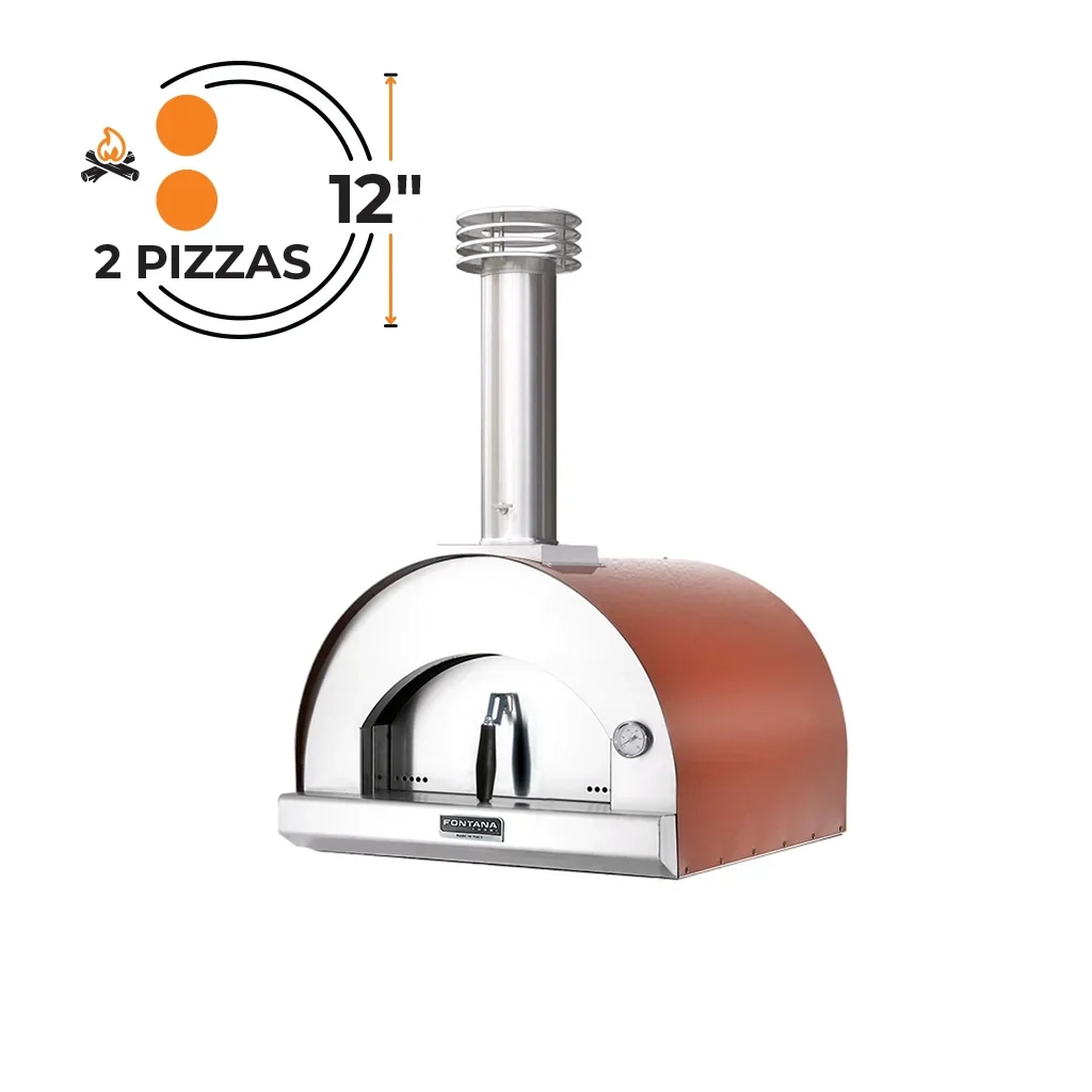 Fontana Margherita Wood-Fired Oven in Rosso