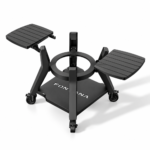 Black wheeled stand for the Fontana IGNES Nero ceramic kamado