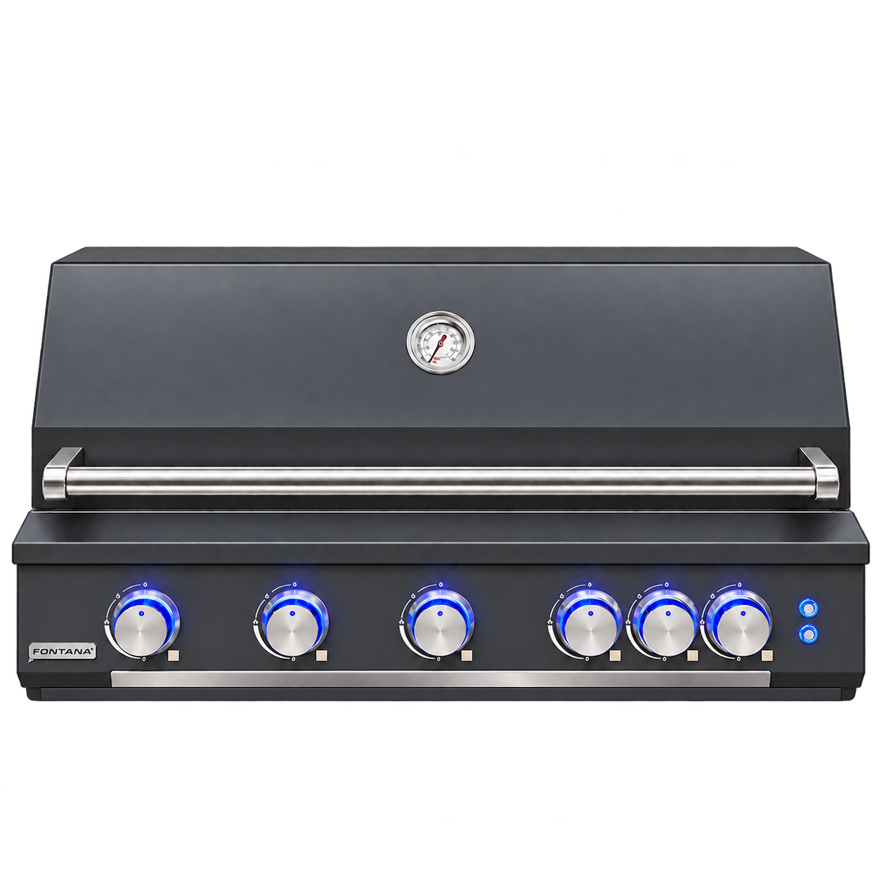 Fontana IGNES Status Flame built-in gas barbecue with stainless steel lid