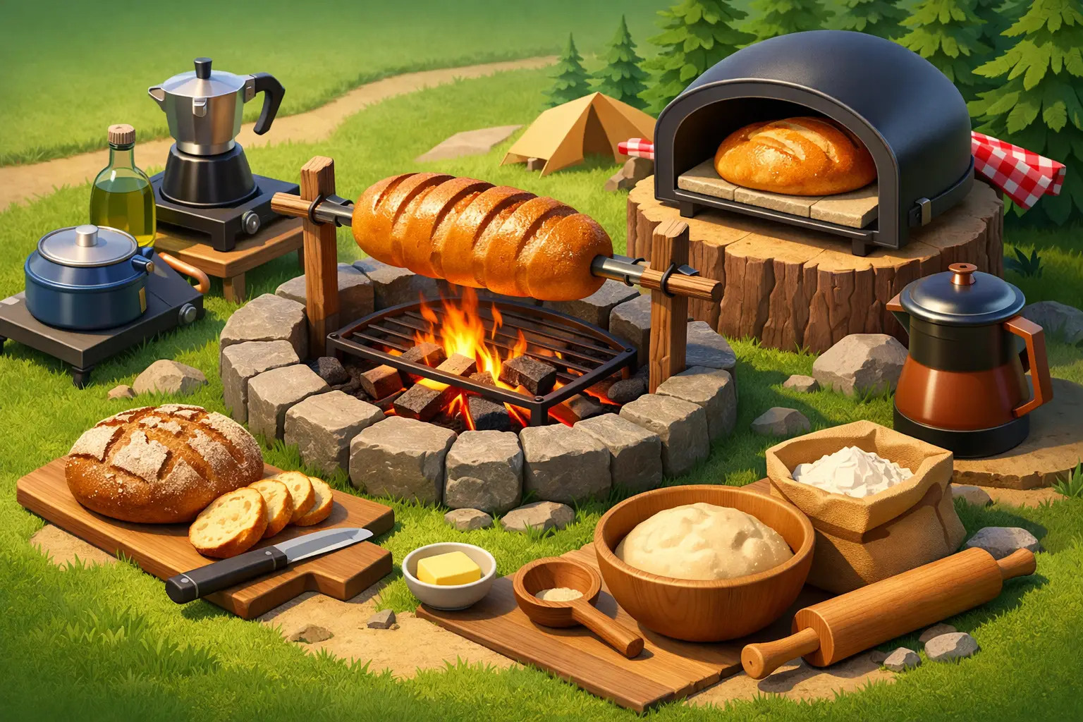 How to Cook Bread Outdoors Properly