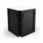 IGNES Corner Link — Black 9011 cabinet, White Boulevard worktop