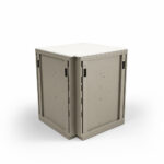 IGNES Corner Link — Taupe 7032 cabinet, White Boulevard worktop
