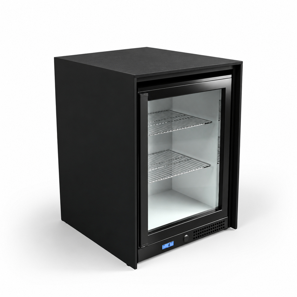 Black 9011 cabinet with Black Noir Avenue worktop
