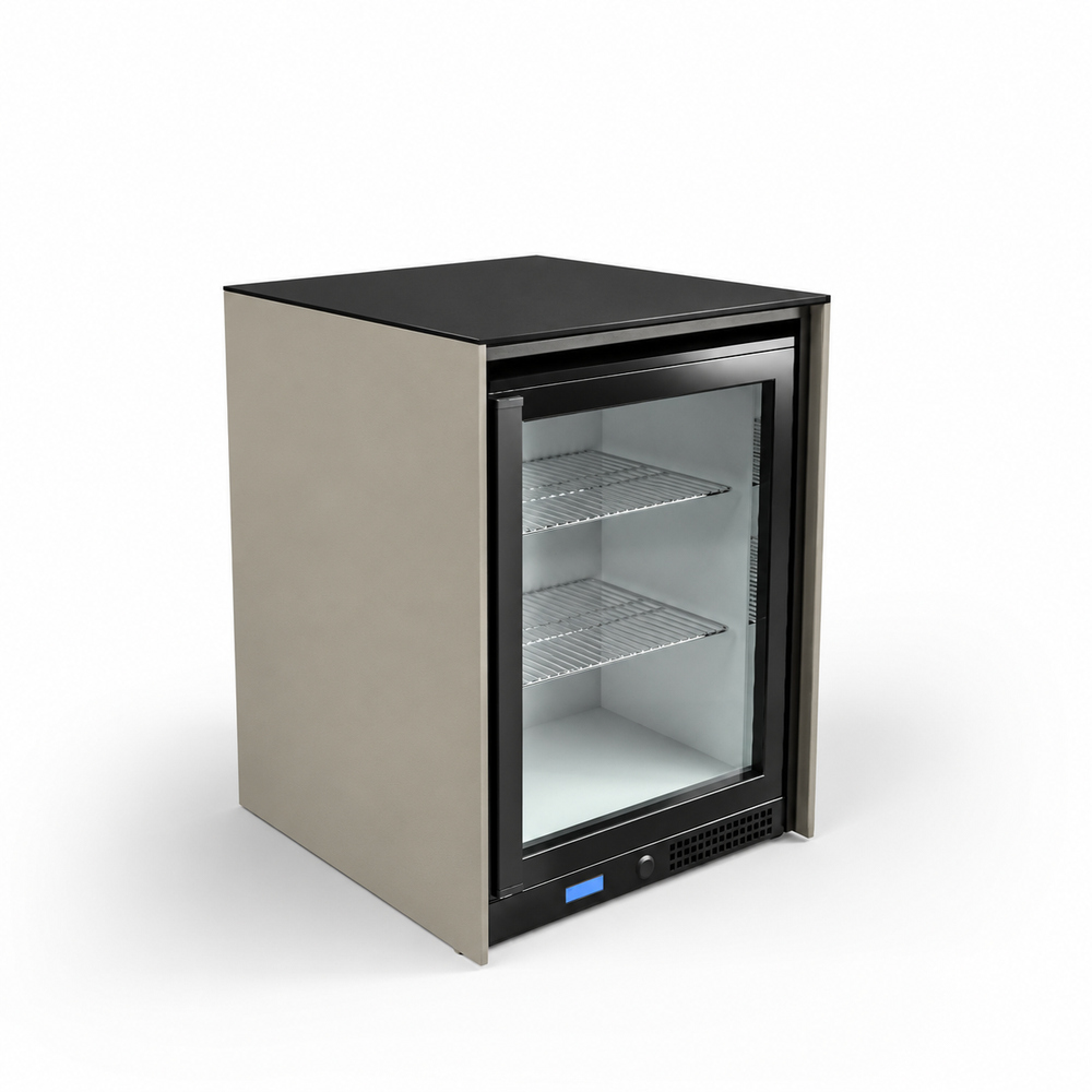 Taupe 7032 cabinet with Black Noir Avenue worktop