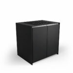 IGNES Induction Hob MAX 90 four-zone, Black RAL9011 cabinet, Black Noir Avenue worktop, 304 stainless steel handle