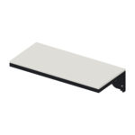 IGNES Standing Bar MID 65 – Black frame with White Boulevard worktop