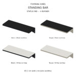 IGNES Standing Bar Status MID 4 Burner – Black and Taupe frames with both worktop options