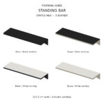 IGNES Standing Bar Status MAX 5 Burner – Black and Taupe frames with both worktop options