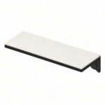 IGNES Standing Bar Link Single Side with stone top – Black frame, White Boulevard top