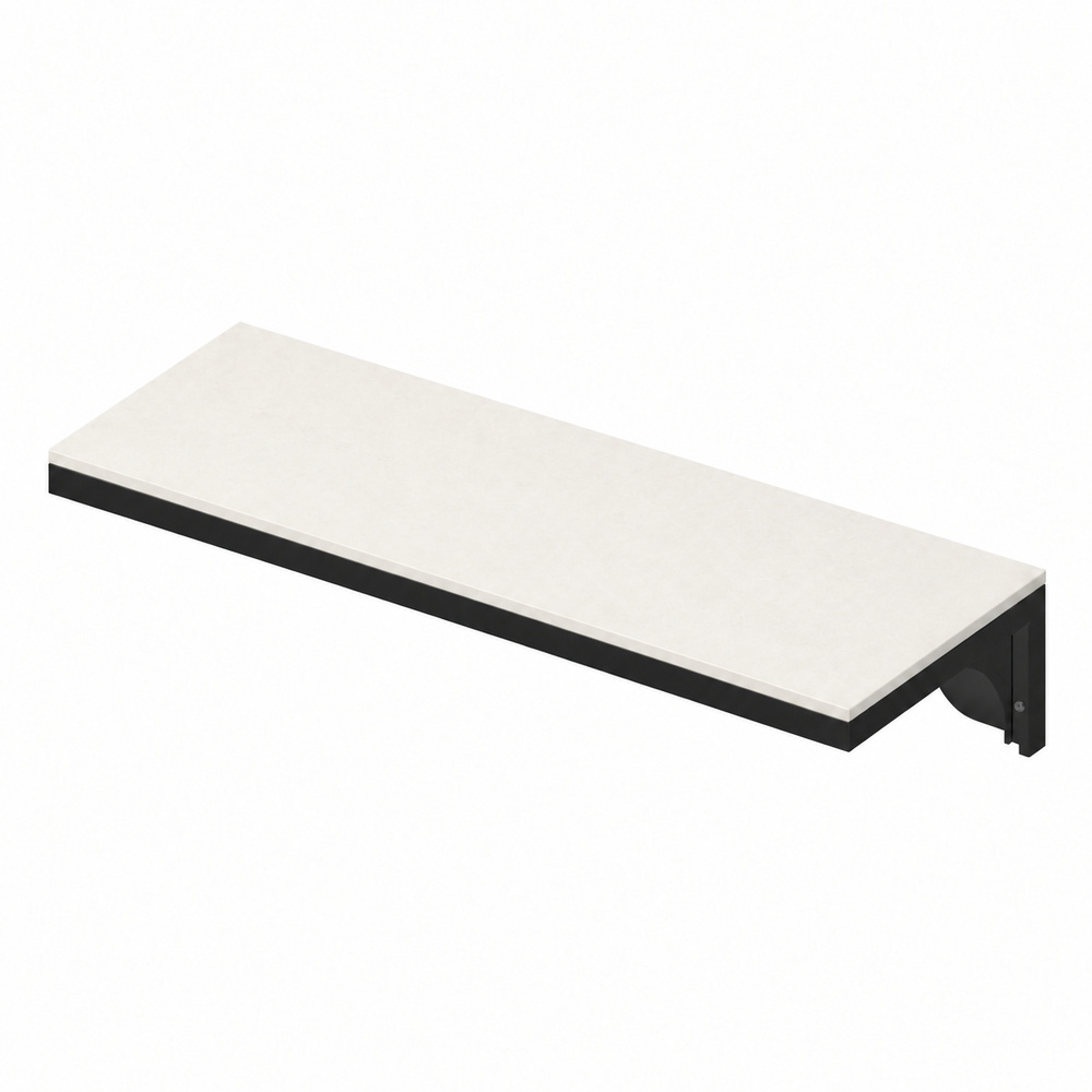 IGNES Standing Bar Link Single Side with stone top – Black frame, White Boulevard top
