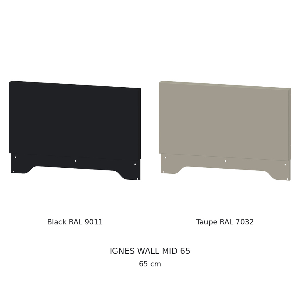 IGNES WALL-65 – Black and Taupe finishes