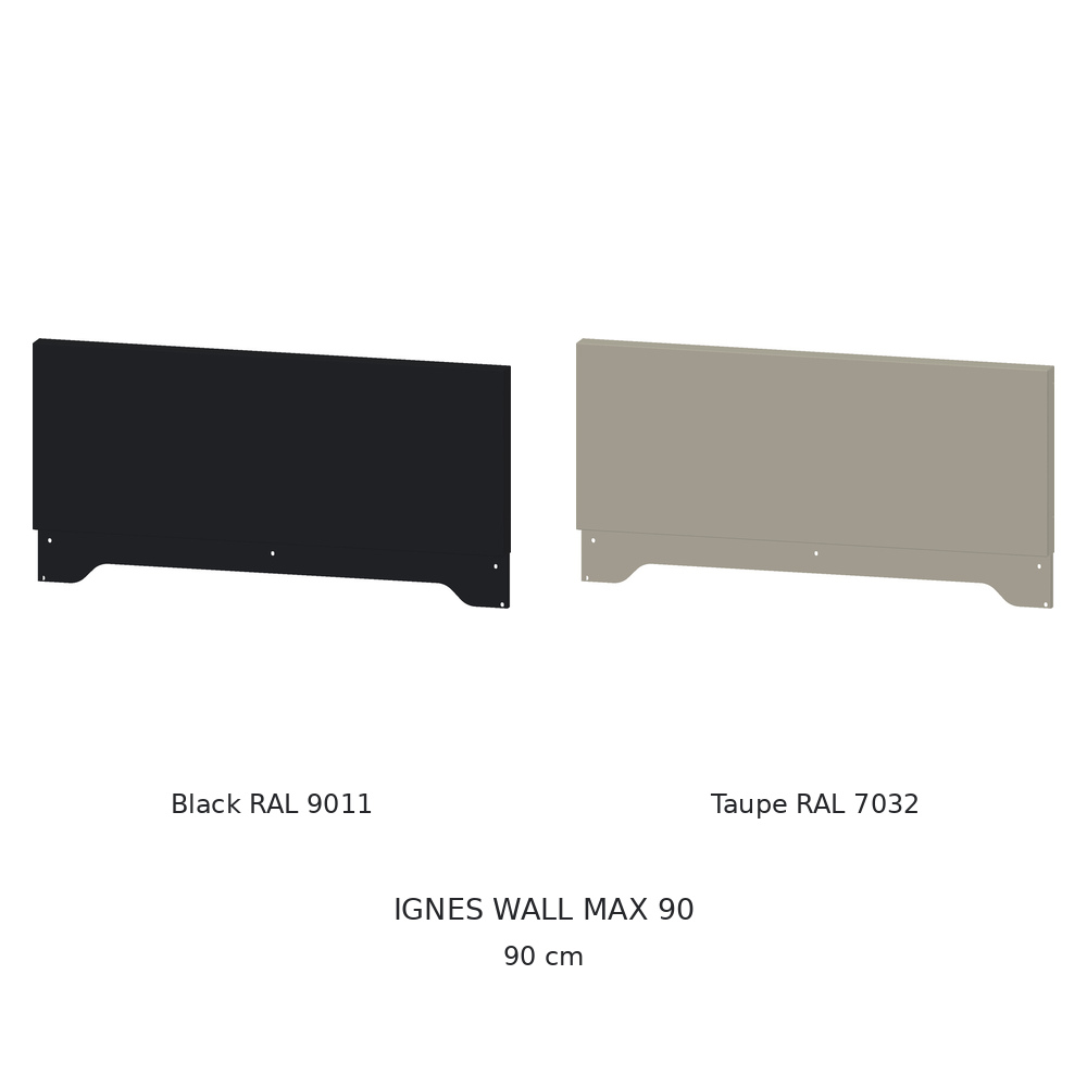 IGNES WALL-90 – Black and Taupe finishes