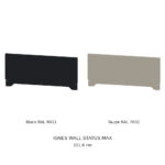 IGNES WALL Status MAX 101.6 cm back panel – Black and Taupe finishes