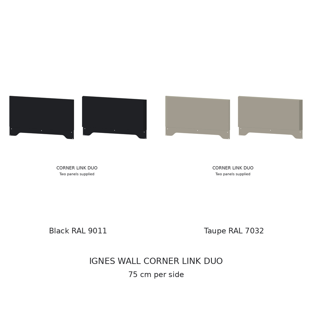 IGNES WALL-LINK-D – Black and Taupe finishes