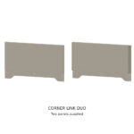 IGNES WALL Corner Link DUO two-panel set in Taupe RAL 7032