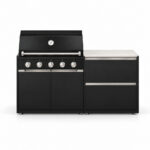 IGNES Black end panels fitted to Status grill and Duo drawer cabinets