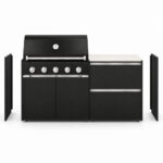 IGNES Black end panels – separated from kitchen