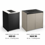 IGNES Induction Hob MID 65 and MAX 90 side by side with names and widths